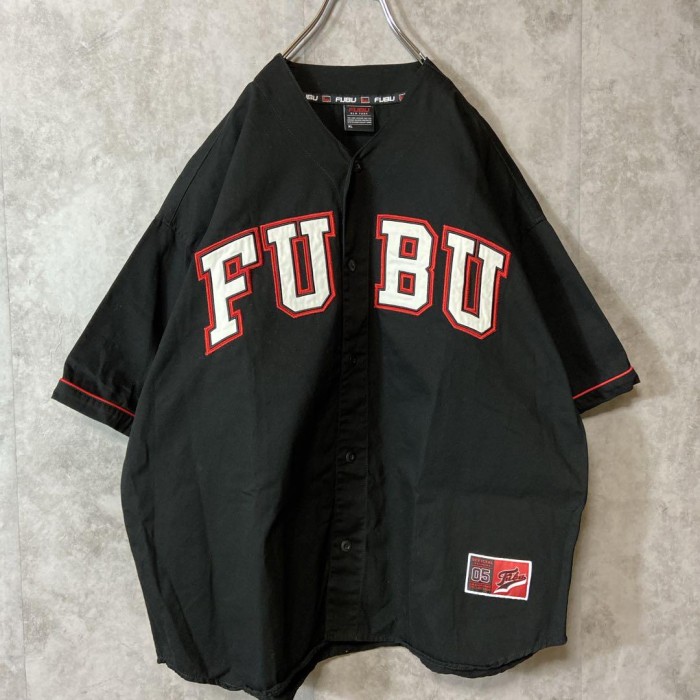 FUBU embroidery baseball shirt size L 配送A ベースボールシャツ　ビッグ刺繍ロゴ　B系 | Vintage.City 빈티지숍, 빈티지 코디 정보
