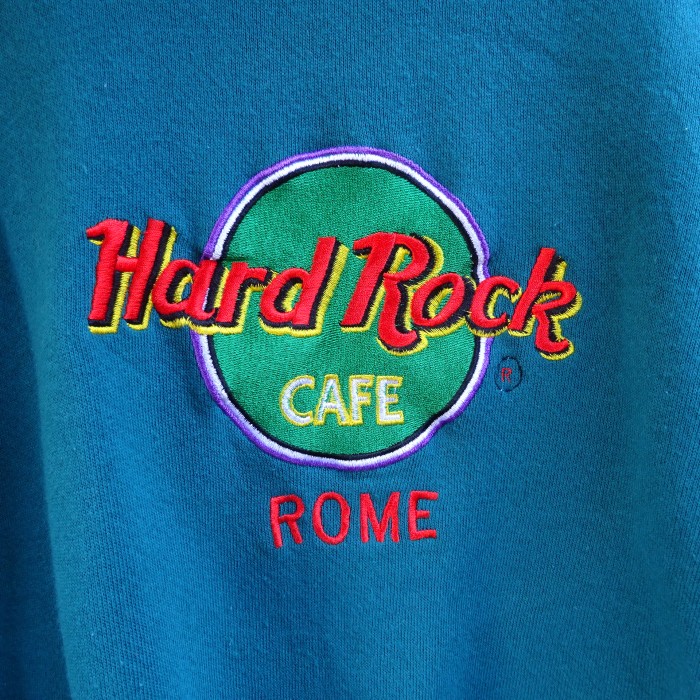 ハードロックカフェ スウェット L ターコイズブルー USA製 ROME 青 9612 | Vintage.City 빈티지숍, 빈티지 코디 정보