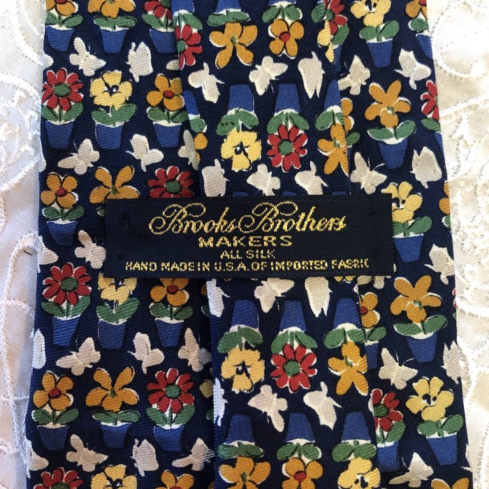 US輸入　ブルックスブラザーズ　アメリカ製　シルク100％　花柄　ネクタイ | Vintage.City 古着屋、古着コーデ情報を発信