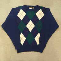 80s~ Eddie Bauer argyle design wool knit | Vintage.City 古着屋、古着コーデ情報を発信