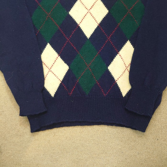 80s~ Eddie Bauer argyle design wool knit | Vintage.City 빈티지숍, 빈티지 코디 정보