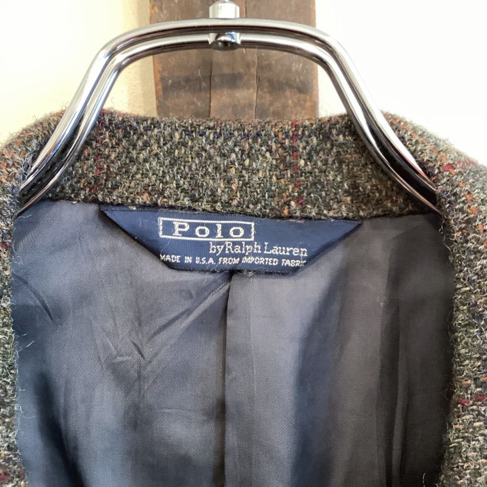 【RALPH LAUREN】90's CHECK WOOL TAILORED JACKET size--(実寸L) | Vintage.City 古着屋、古着コーデ情報を発信