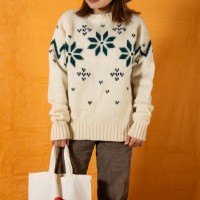 IZOD White Nordic Knit Sweater アイゾッド ホワイト ノルディック ニットセーター | Vintage.City 古着屋、古着コーデ情報を発信