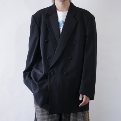 PERRY ELLIS double breasted glossy satin switching tuxedo tailored jacket テーラードジャケット ダブルブレステッド ダブルジャケット サテン タキシード 光沢 モード | Vintage.City Vintage Shops, Vintage Fashion Trends