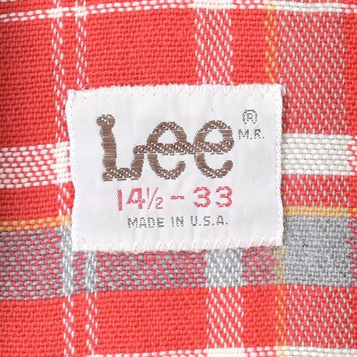 70s リー USA製 ヴィンテージフランネルシャツ 赤チェック ウエスタンシャツ Lee サイズS相当 古着 @CA1300 | Vintage.City 古着屋、古着コーデ情報を発信