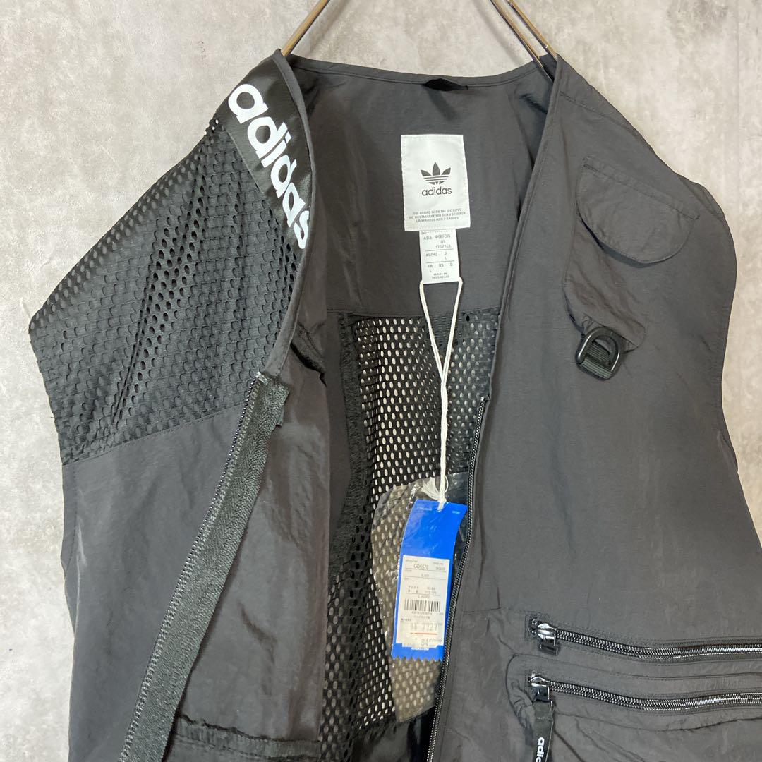 タグ付 adidas multi pocket fishing vest size L 配送A フィッシング