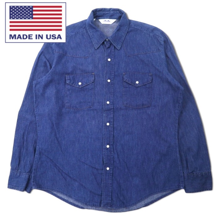 DAKOTA BY FIVE BROTHER USA製 80年代 デニム ウエスタンシャツ XL ブルー コットン | Vintage.City 古着屋、古着コーデ情報を発信