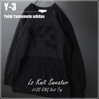 21SS 希少☆Y-3 ワイスリー Yohji Yamamoto adidas ENG ニットトップ セーター ベルギー製 SIZE S ブラック  山本耀司 | Vintage.City 빈티지숍, 빈티지 코디 정보