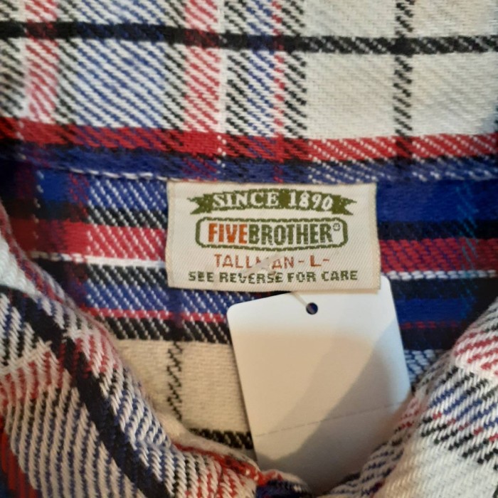90s FIVE BROTHER check flannel shirt | Vintage.City 古着屋、古着コーデ情報を発信