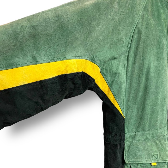 “GREEN BAY PACKERS” Padded Suede Leather Half Coat | Vintage.City Vintage Shops, Vintage Fashion Trends