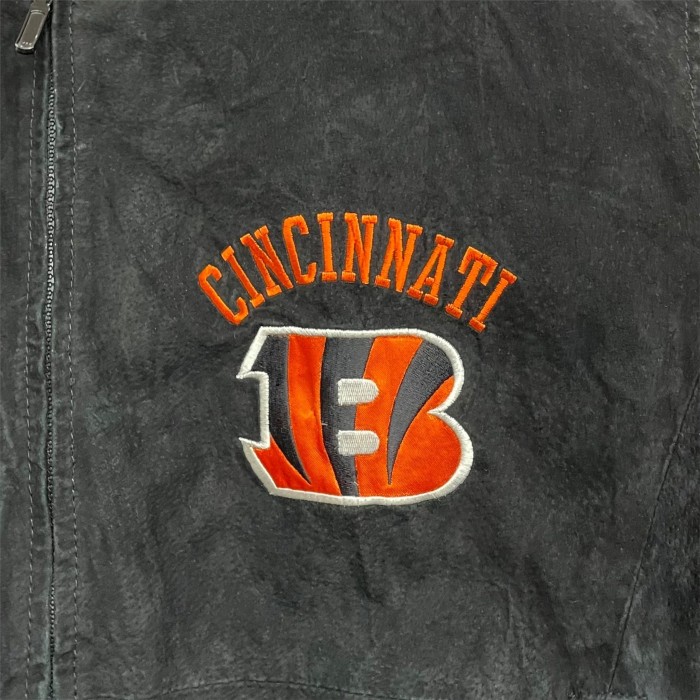“CINCINNATI BENGALS” Padded Suede Leather Jacket | Vintage.City Vintage Shops, Vintage Fashion Trends