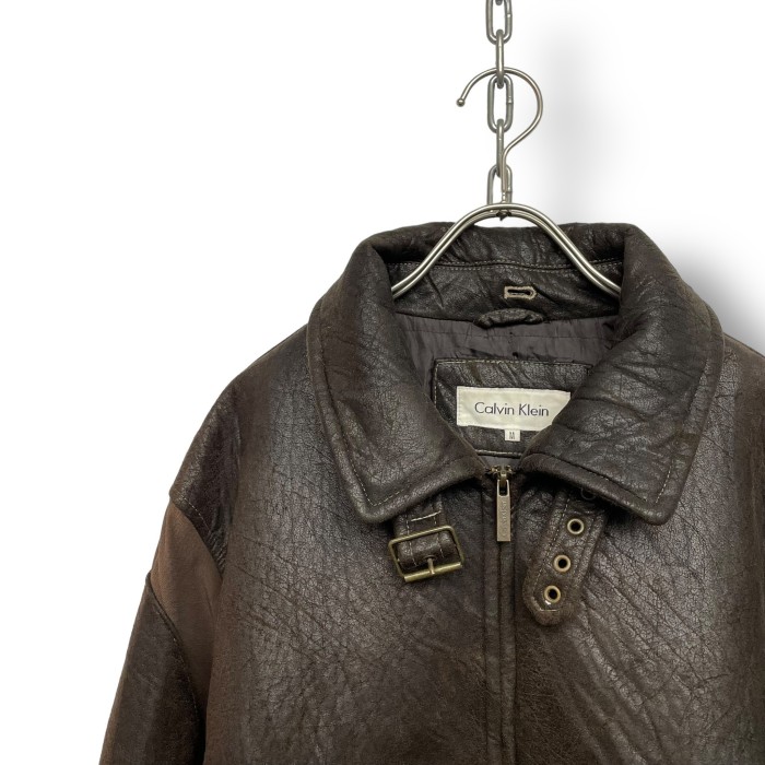 “Calvin Klein” Switching Fake Mouton Jacket | Vintage.City 빈티지숍, 빈티지 코디 정보