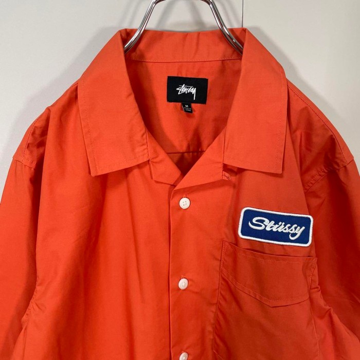 STUSSY patch work shirt size M 配送C　ステューシー　ワークシャツ　ワッペン | Vintage.City 빈티지숍, 빈티지 코디 정보