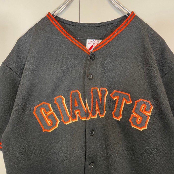 Majestic usa製 MLB GIANTS baseball shirt size XL 配送C　ベースボールシャツ　ビッグ刺繍ロゴ　ジャイアンツ　メジャーリーグ　90's | Vintage.City 古着屋、古着コーデ情報を発信