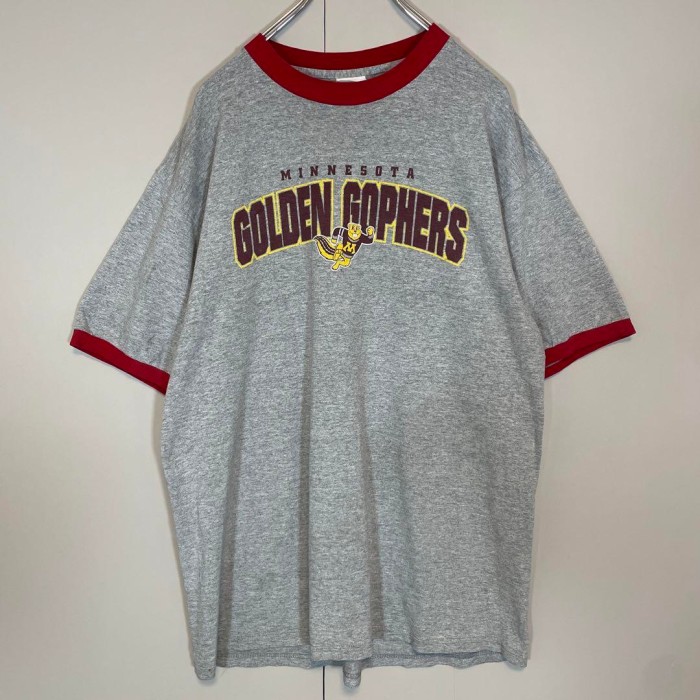 usa製  NFL GOLDEN GOPHERS ringer T-shirt size L 配送C リンガーTシャツ　ビッグロゴ 90's 90年代　ミネソタ | Vintage.City 古着屋、古着コーデ情報を発信