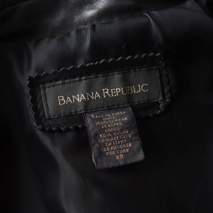 BANANA REPUBLIC  バナナリパブリック　レザージャケット　ジップアップ　シングル　柔らかいソフトレザー　XSサイズ　レザー | Vintage.City 빈티지숍, 빈티지 코디 정보