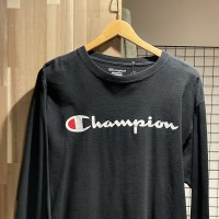 Champion チャンピオン　長袖Tシャツ　 Lサイズ　C174 ロンT  L/S Tシャツ　ブラック　ロゴプリント | Vintage.City 古着屋、古着コーデ情報を発信