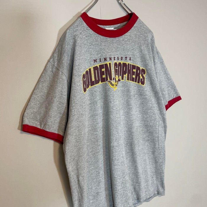 usa製  NFL GOLDEN GOPHERS ringer T-shirt size L 配送C リンガーTシャツ　ビッグロゴ 90's 90年代　ミネソタ | Vintage.City 빈티지숍, 빈티지 코디 정보