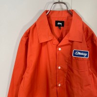 STUSSY patch work shirt size M 配送C　ワークシャツ　ワッペン | Vintage.City 古着屋、古着コーデ情報を発信