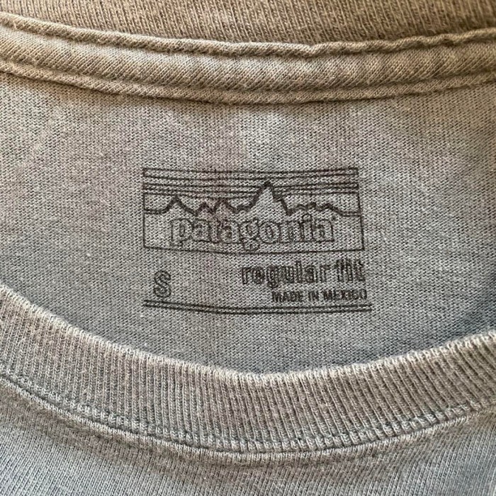 patagonia back print T-shirt size S (日本M相当）　配送C　バックプリントロゴ　パタゴニア　くすみカラー | Vintage.City 古着屋、古着コーデ情報を発信