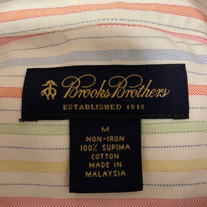 BrooksBrothers B.D. stripe shirt size M 配送C 　ブルックスブラザーズ　刺繍ロゴ　マルチカラー | Vintage.City 빈티지숍, 빈티지 코디 정보