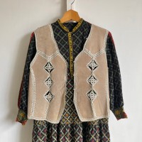 patchwork design leather vest 〈レトロ古着 パッチワーク デザイン レザー ベスト 革〉 | Vintage.City 빈티지숍, 빈티지 코디 정보