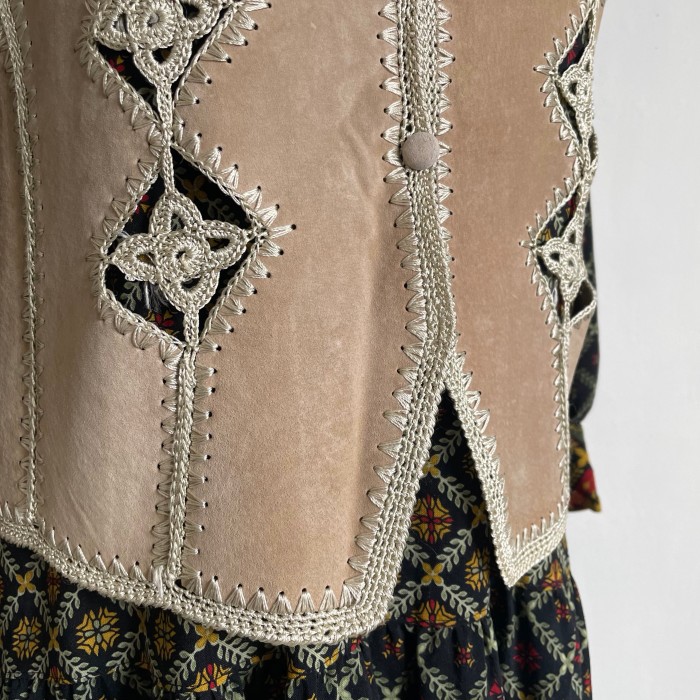 patchwork design leather vest 〈レトロ古着 パッチワーク デザイン レザー ベスト 革〉 | Vintage.City 古着屋、古着コーデ情報を発信