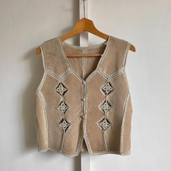 patchwork design leather vest 〈レトロ古着 パッチワーク デザイン レザー ベスト 革〉 | Vintage.City 古着屋、古着コーデ情報を発信