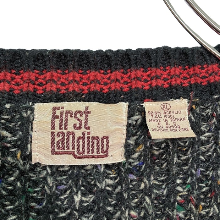 90s First Landing nep mix melange knit cardigan | Vintage.City 古着屋、古着コーデ情報を発信