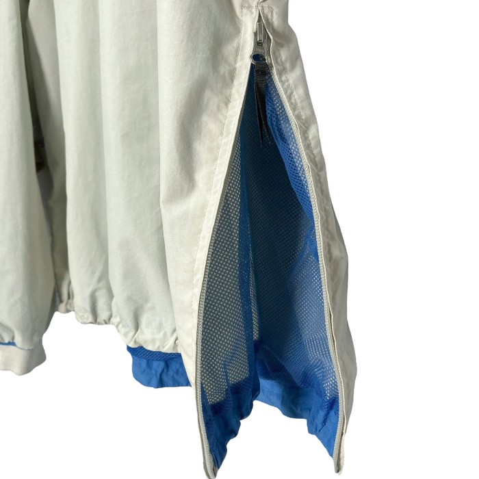 90s LANDS'END L/S Ivory × Blue nylon pullover | Vintage.City 빈티지숍, 빈티지 코디 정보