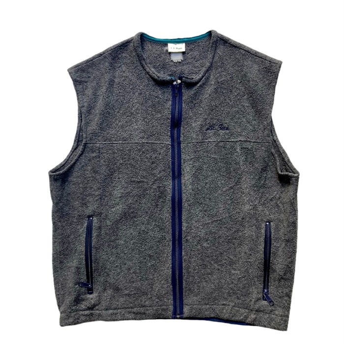 80’s L.L.Bean Fleece Zip Up Vest | Vintage.City 古着屋、古着コーデ情報を発信