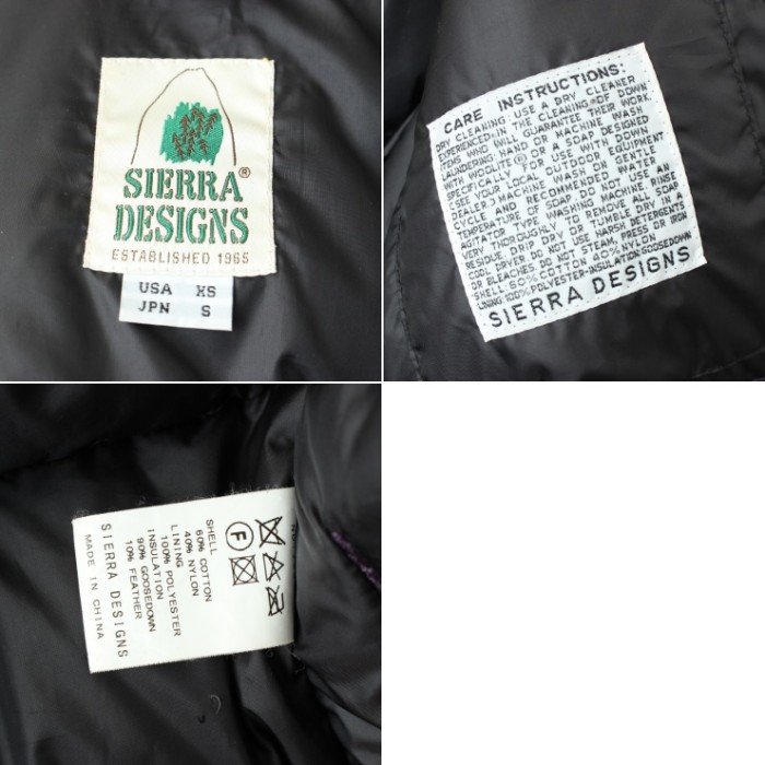 SIERRA DESIGNS シエラデザインズ ダウン ジャケット メンズS パープル 60/40クロス 古着 | Vintage.City 古着屋、古着コーデ情報を発信
