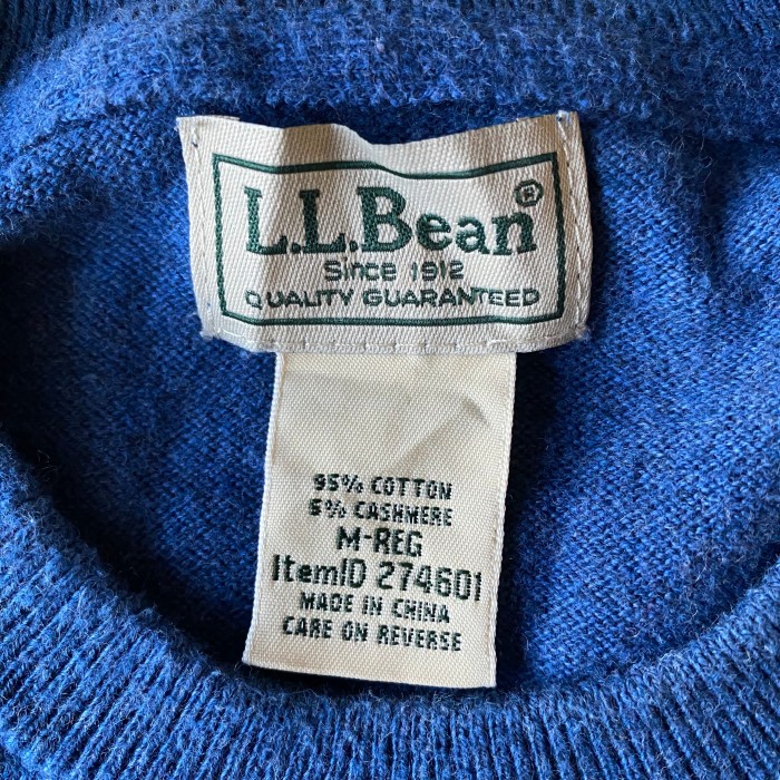 00's  / 《L.L.Bean》cotton × cashmere knit エルエルビーン ニット | Vintage.City 빈티지숍, 빈티지 코디 정보