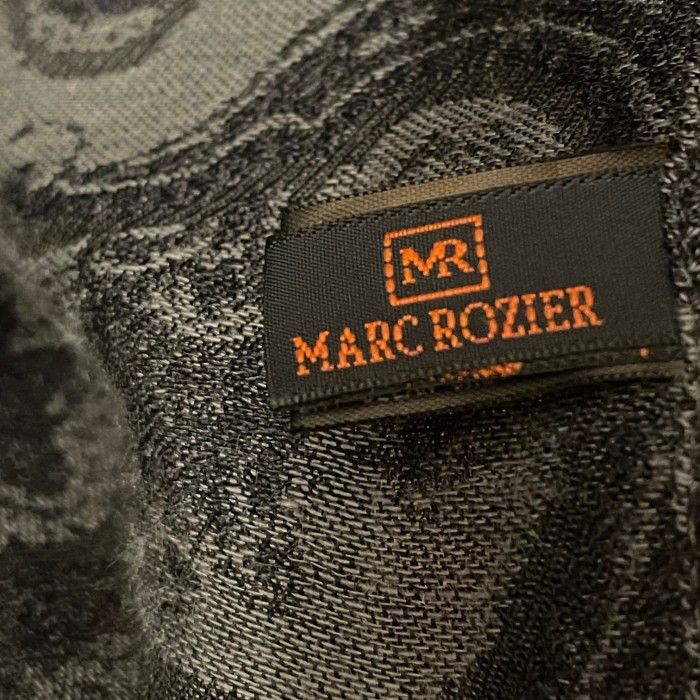 MADE IN FRANCE製 MARC ROZIER ウールシルクストール グレー×ブラック Fサイズ | Vintage.City 古着屋、古着コーデ情報を発信