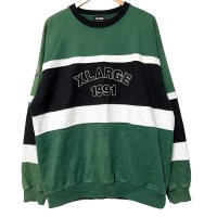 X-LARGE/PANELED HEAVY WEIGHT L/S TEE/緑 | Vintage.City 古着屋、古着コーデ情報を発信