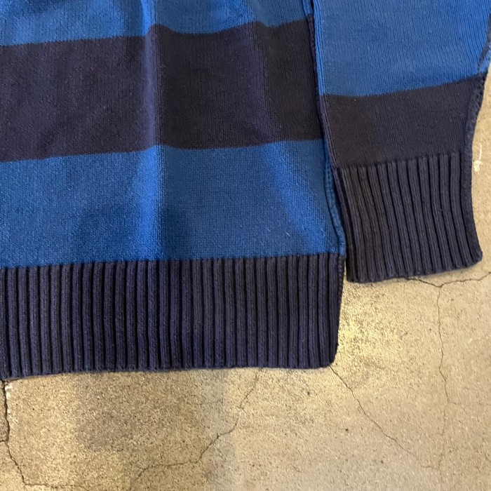 STEVE&BARRY'S border design half zip knit | Vintage.City 古着屋、古着コーデ情報を発信