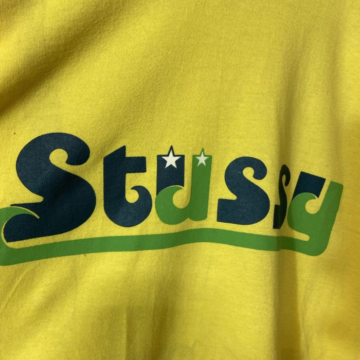 STUSSY usa製 big logo ringer T-shirt size L 配送A リンガーTシャツ　ナンバリング　イエロー | Vintage.City 古着屋、古着コーデ情報を発信