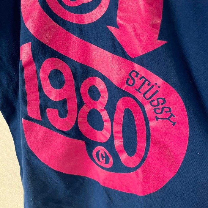 STUSSY multi big logo T-shirt  size M 配送B　ステューシー　マルチロゴ　クラウンロゴ　SSリンク　ピンク　00's | Vintage.City 古着屋、古着コーデ情報を発信