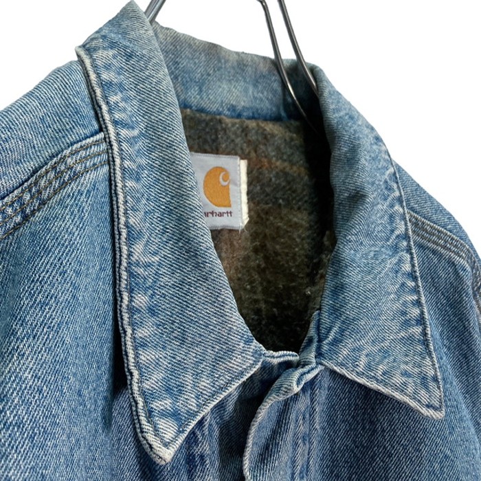 90s Carhartt blanket lined denim tracker jacket | Vintage.City 古着屋、古着コーデ情報を発信