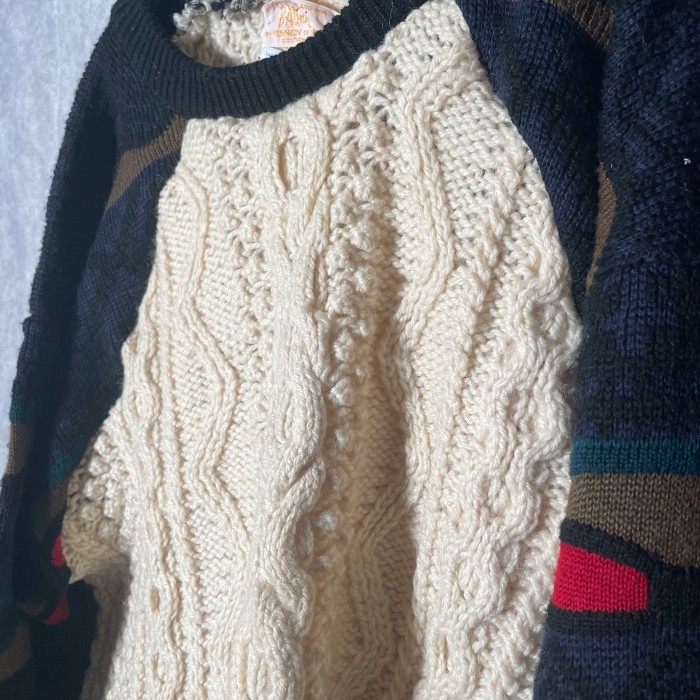 remake docking knit raglan sleeves | Vintage.City 빈티지숍, 빈티지 코디 정보