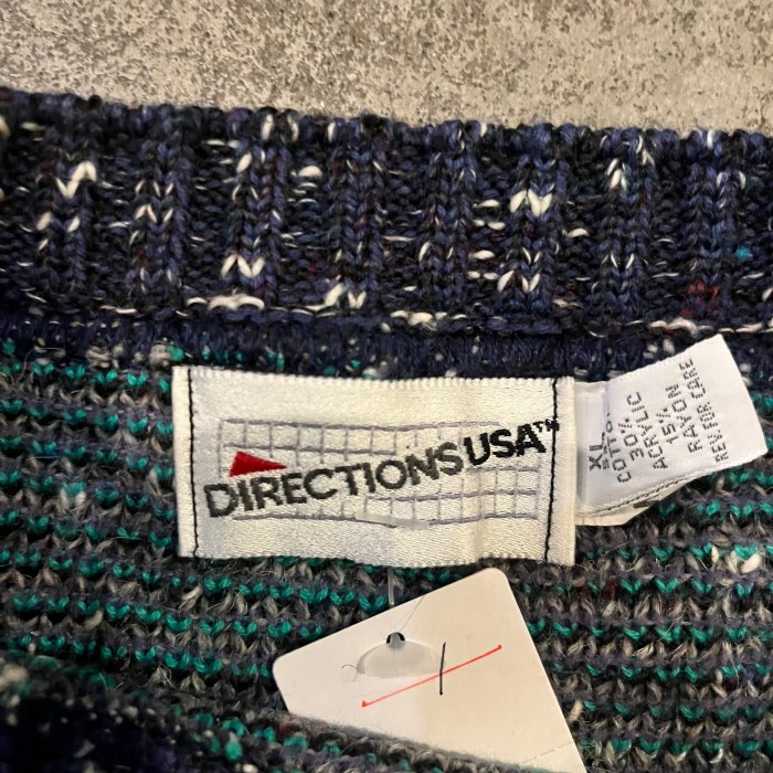 DIRECTIONS cotton acrylic design knit | Vintage.City 古着屋、古着コーデ情報を発信