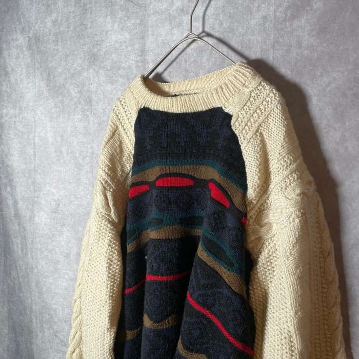 remake docking knit raglan sleeves | Vintage.City 빈티지숍, 빈티지 코디 정보
