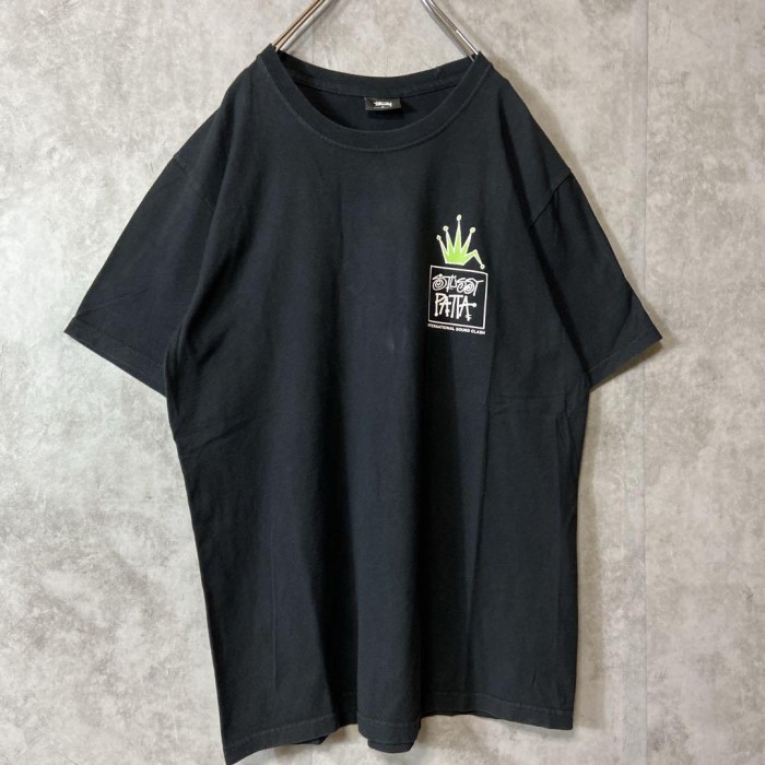 STUSSY back print crown logo T-shirt size M 配送A バックプリント　クラウンロゴ　PATTA | Vintage.City 빈티지숍, 빈티지 코디 정보