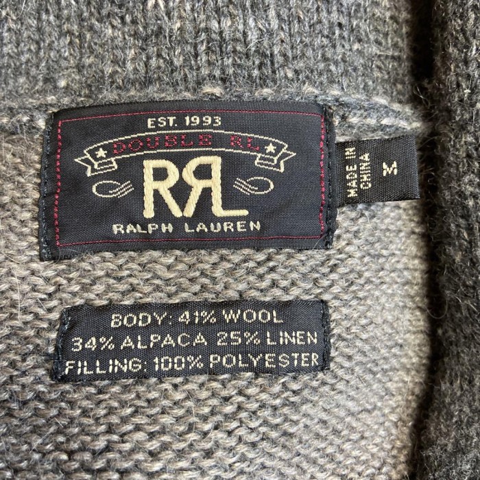 RRL alpaca shawl collar knit size M 配送A　ダブルアールエル　ショールカラー　ニット　アルパカ　羊毛 | Vintage.City 古着屋、古着コーデ情報を発信