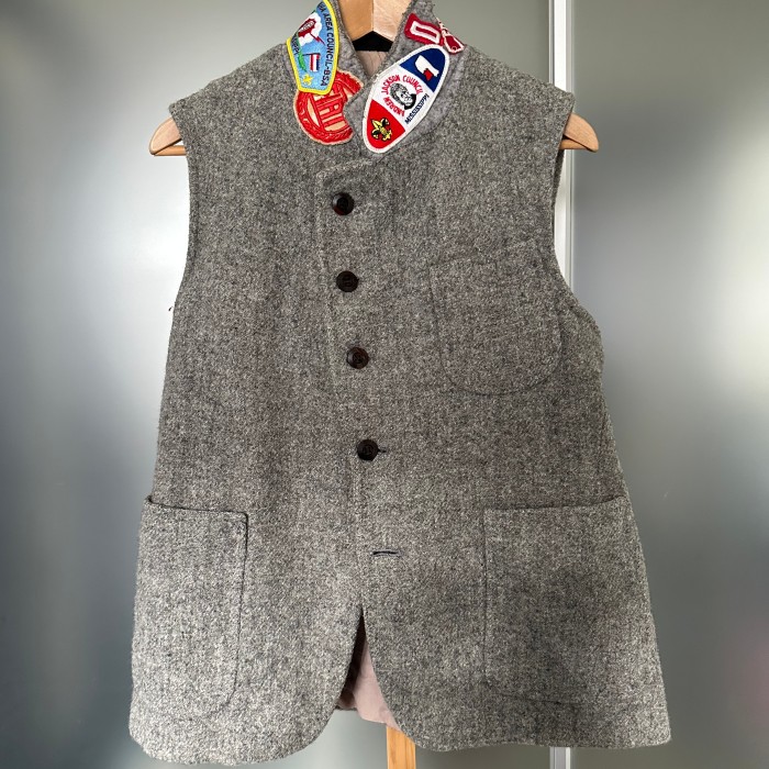 A.MANETTI/HARRIS TWEED Vintage material patch vest | Vintage.City 빈티지숍, 빈티지 코디 정보