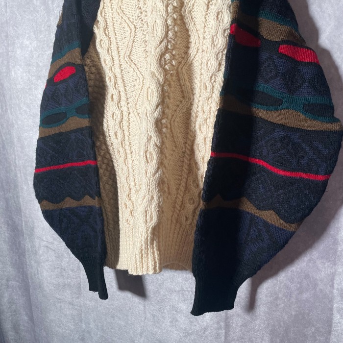 remake docking knit raglan sleeves | Vintage.City 古着屋、古着コーデ情報を発信