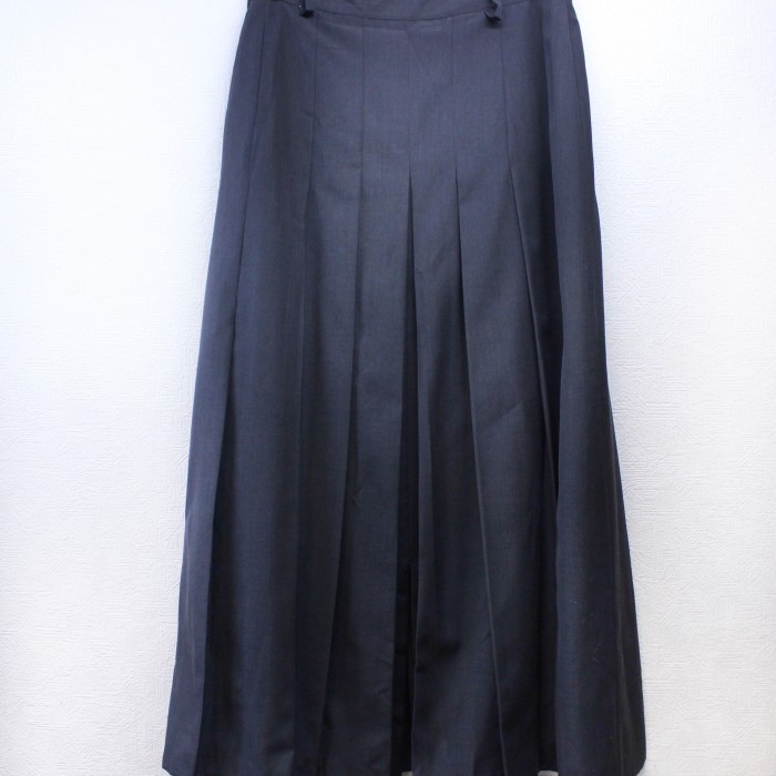 TREVIRA BARDEHLE PLEATED LONG SKIRT プリーツロングスカート　ブラック　L | Vintage.City 古着屋、古着コーデ情報を発信
