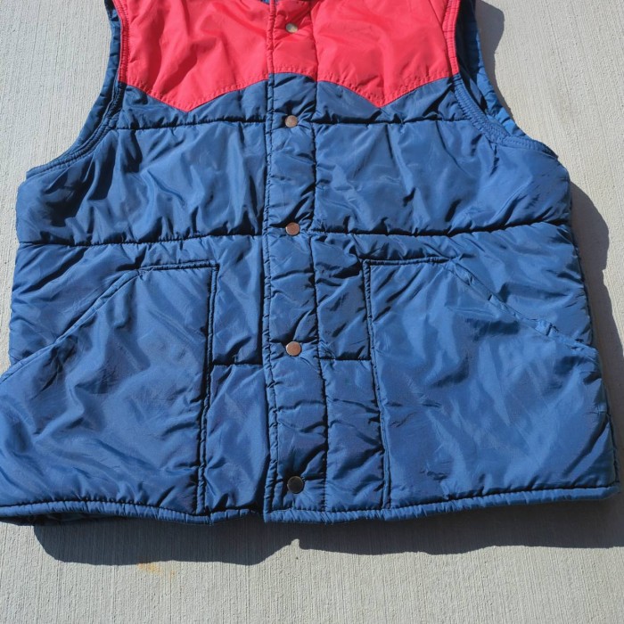 80s JC Penney Nylon 2 Tone Vest | Vintage.City 古着屋、古着コーデ情報を発信