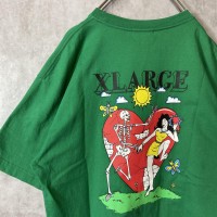 X-LARGE skull back print T-shirt size L 配送A バックプリント　骸骨　ガイコツ　ハート | Vintage.City 빈티지숍, 빈티지 코디 정보