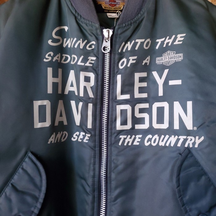 HARLEY-DAVIDSON  ハーレーダビッドソン　90s ヴィンテージ　MA-1 ブルゾン　中綿ジャケット　ナイロンジャケット　ミリタリージャケット　アメカジ　ストリート　古着 | Vintage.City 빈티지숍, 빈티지 코디 정보